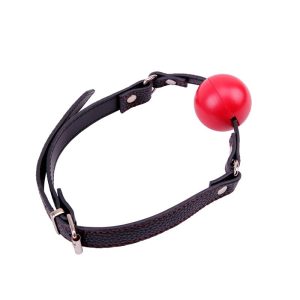 Bâillon BDSM Boule Rouge et Noir