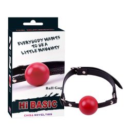 Bâillon Boule Rouge et Noir Bondage