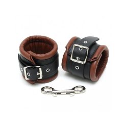 Menottes de Chevilles Cuir Marron Bondage