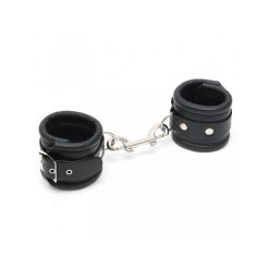 Menottes de Domination Cuir Noir BDSM