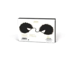 Menottes Plumes Noires BDSM