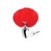 Plug Anal Pompon Rouge