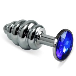 Plug Diamant Bleu Spirale