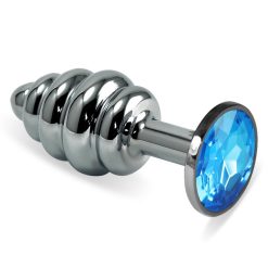 Plug Diamant Spirale Bleu