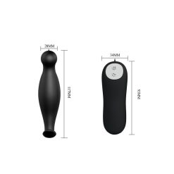 Vibro Homme avec Télécommande Noir
