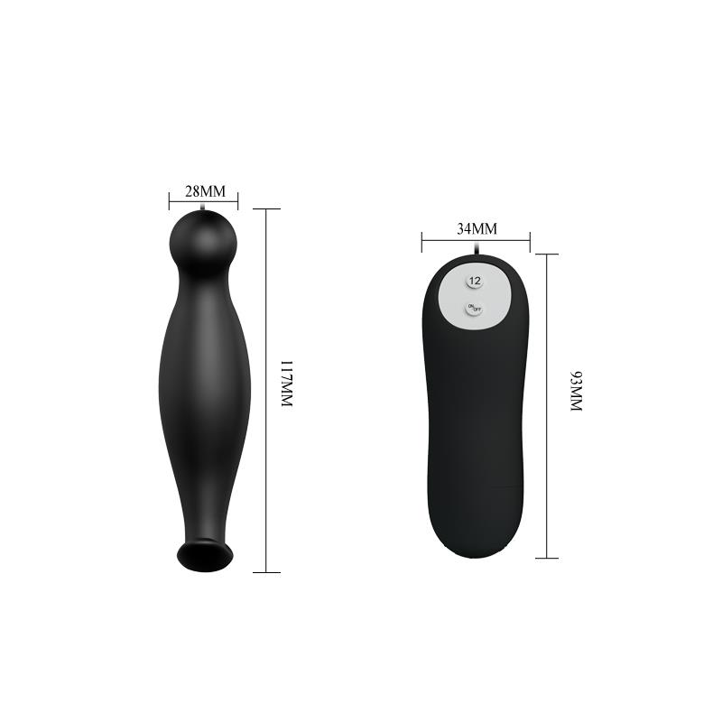 Vibro Homme avec Télécommande Noir